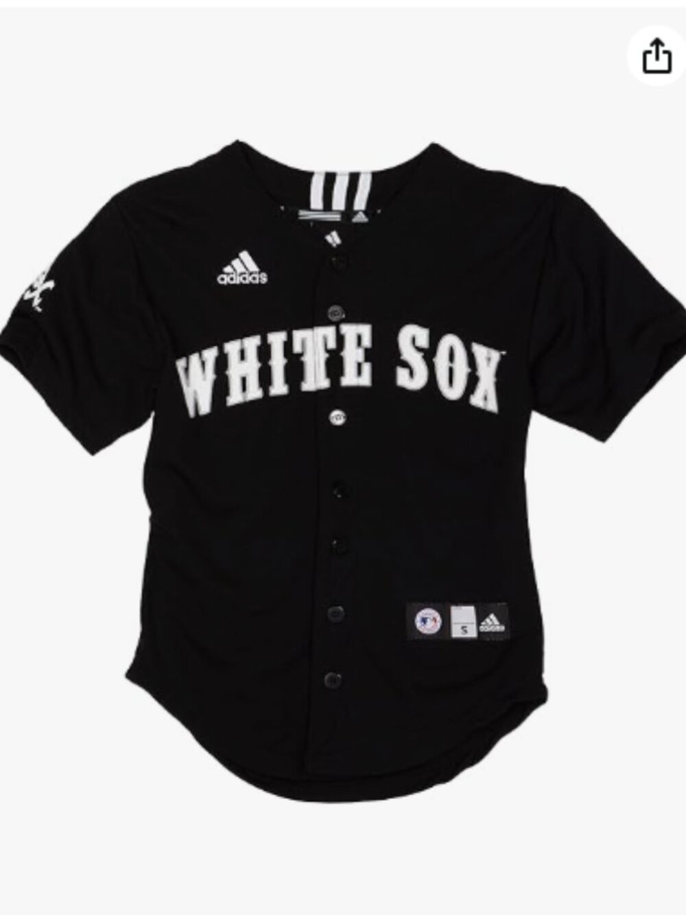 Adidas MLB Official Chicago White Sox Baseball Jersey, Black/White - Size Large